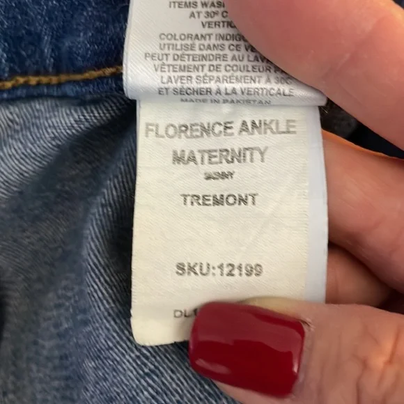 DL1961 Women's Maternity Florence Instasculpt Mid Rise Skinny Fit Jean s… - Picture 10 of 11